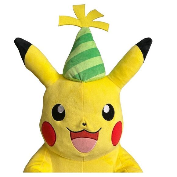 Pokémon Pikachu 25th Anniversary 24” Plush GameStop Exclusive Party Hat Toy - Picture 10 of 12